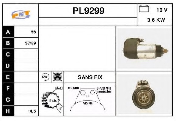 SNRA PL9299 Starter